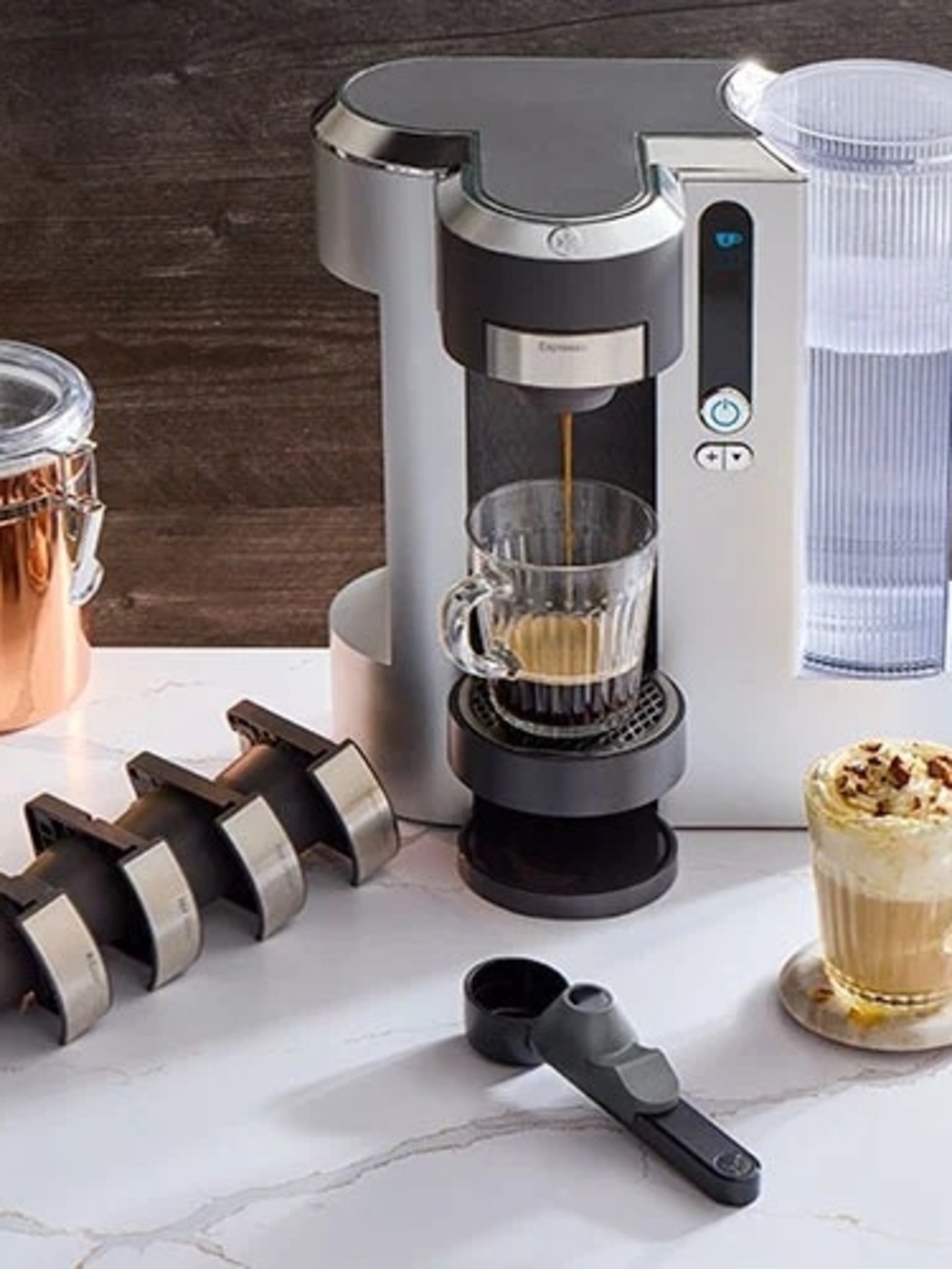 Espresso Pod Coffee Maker - Silver and Black